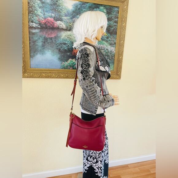 Coach Red metallic rust leather Crossbody Bag - Picture 5 of 12